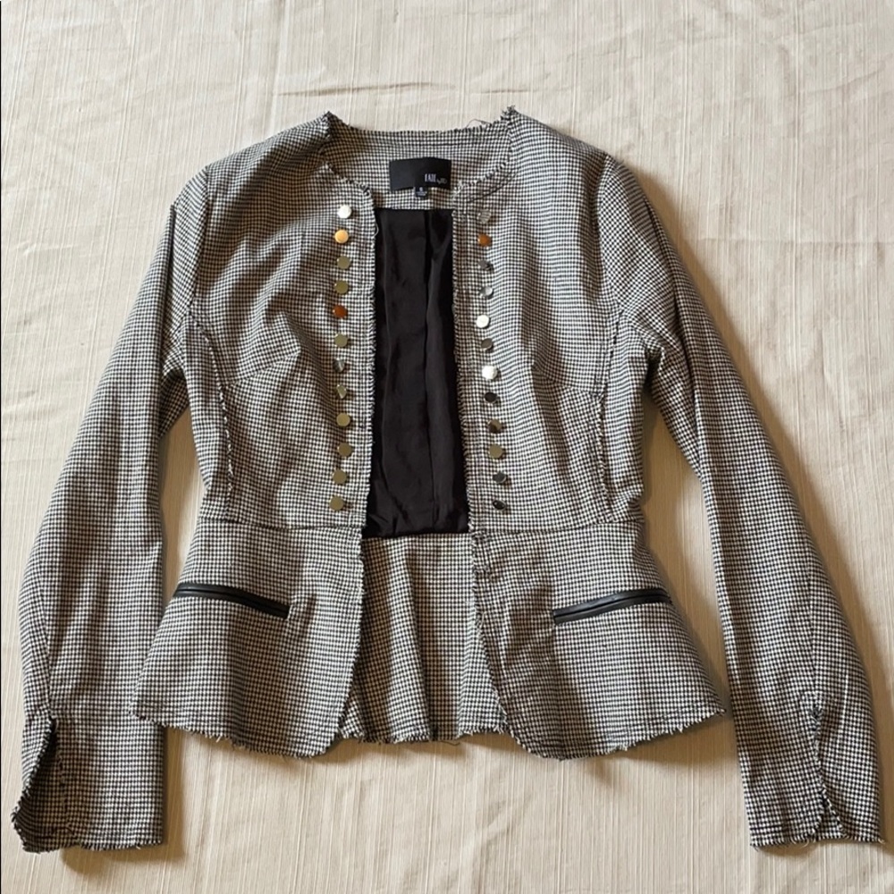 Grey Houndstooth Blazer